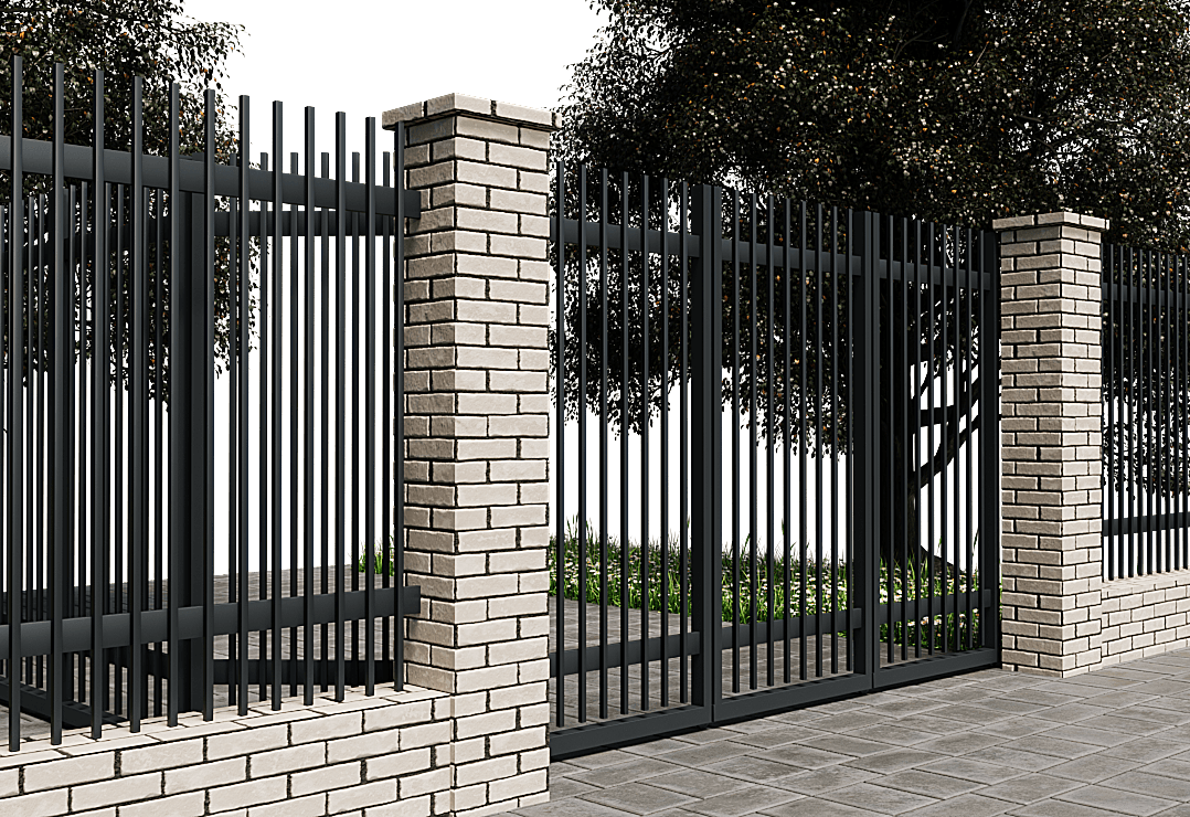 Poartă Glisantă Articulată  Profile Verticale 20x20 — Jet black, Stone grey, Basalt grey