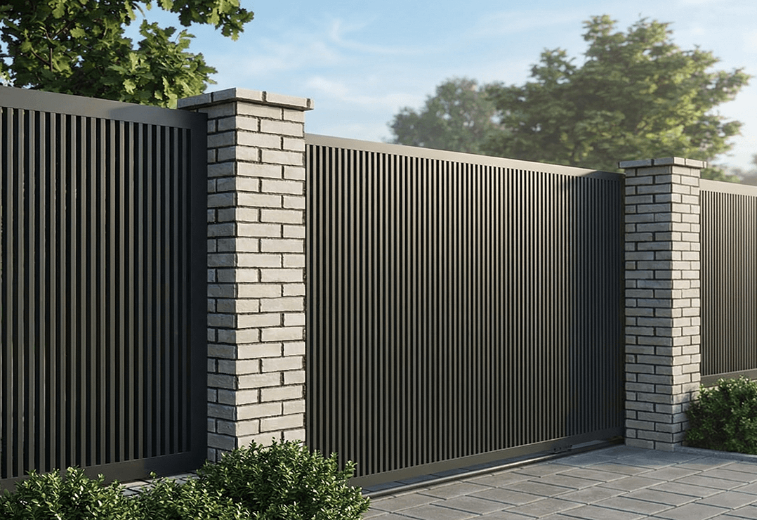 Poartă Glisantă  Profile Verticale INSIDE — Jet black, Stone grey, Basalt grey