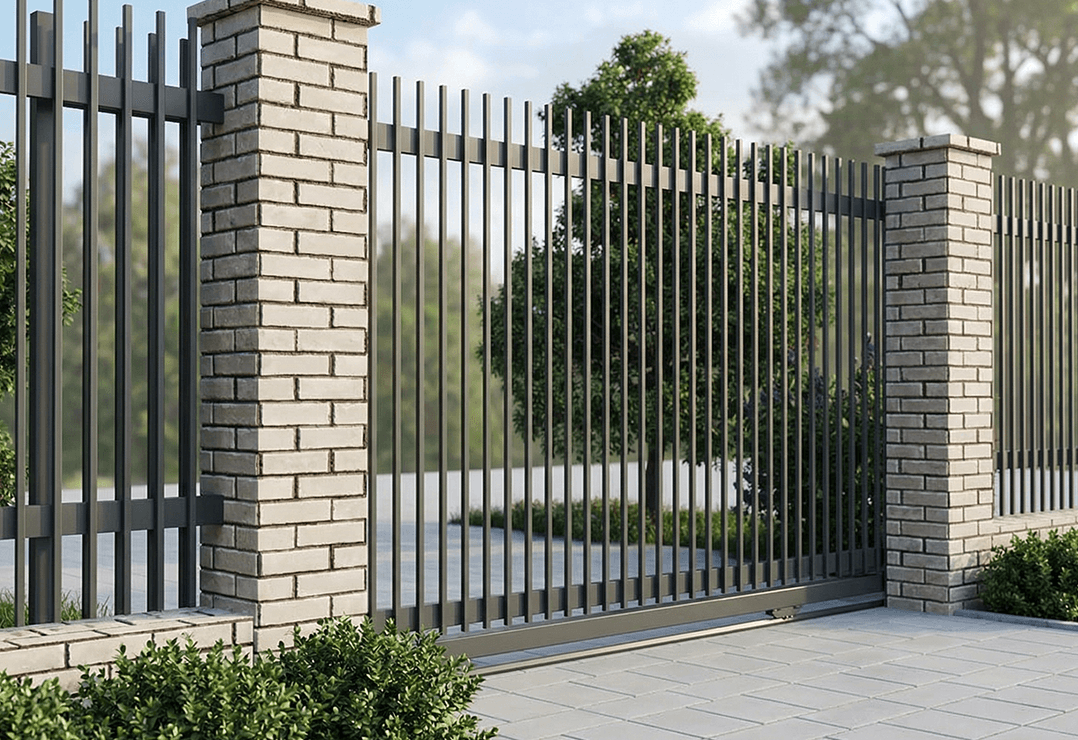 Poartă Glisantă Profile Verticale 20x20 — Jet black, Stone grey, Basalt grey