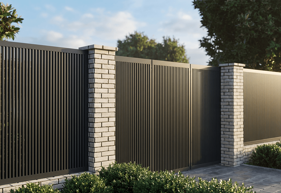 Poartă Glisantă Articulată   Profile Verticale INSIDE — Jet black, Stone grey, Basalt grey