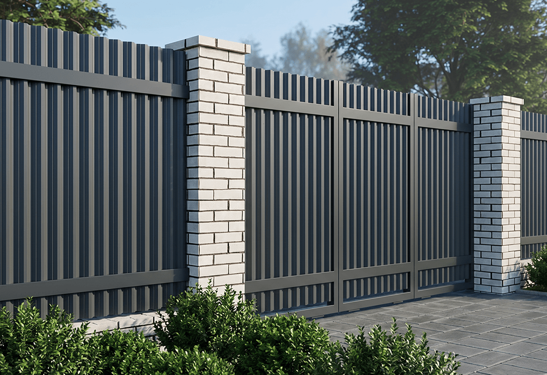 Poartă Glisantă Articulată  Jaluze Verticale — Anthracite grey, Chocolate brown, Stone grey