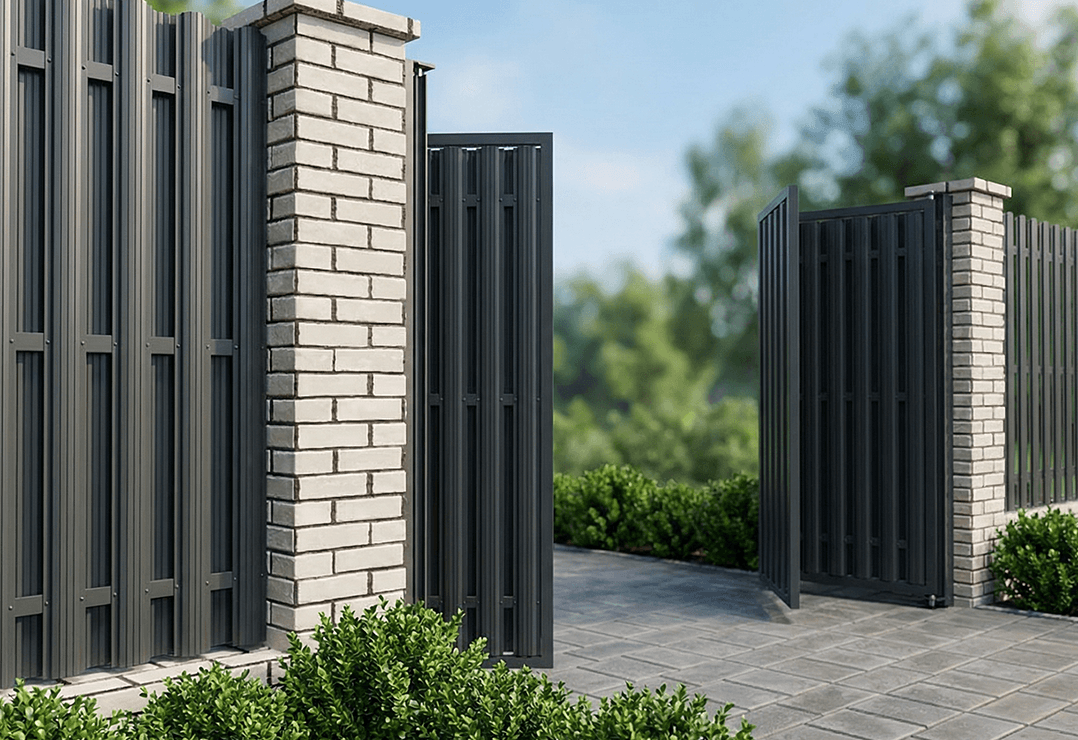 Poartă Bi-Folding Șipcă  — Anthracite grey, Chocolate brown, Stone grey