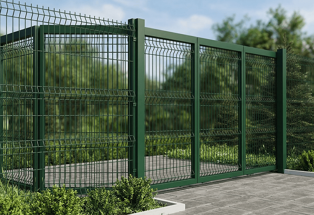 Poartă Glisantă Articulată  Plasă Bordurata  — Anthracite grey, Chocolate brown, Stone grey