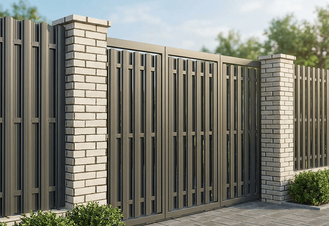 Poartă Glisantă Articulată  Șipcă  — Anthracite grey, Chocolate brown, Stone grey