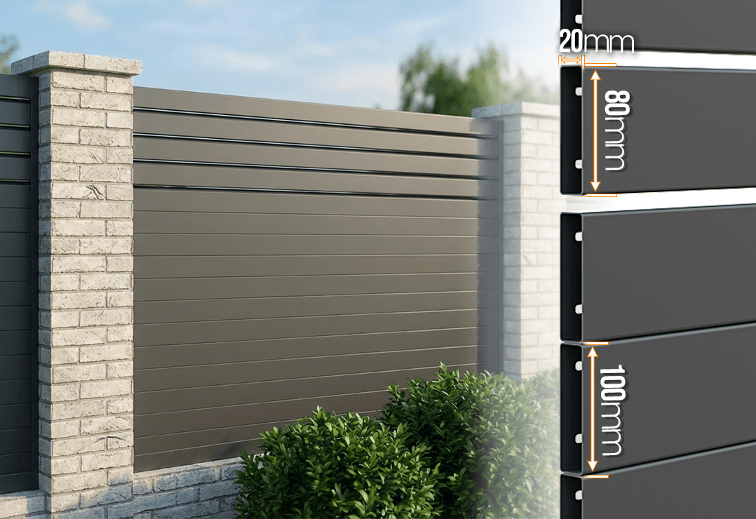 Gard Profilat Orizontal MIX