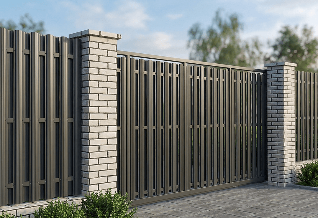 Poartă Glisantă Șipcă  — Anthracite grey, Chocolate brown, Stone grey