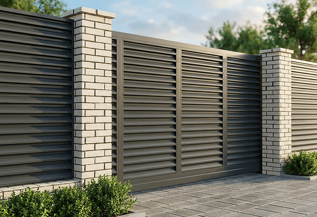 Poartă Autoportantă Jaluze  — Anthracite grey, Chocolate brown, Stone grey