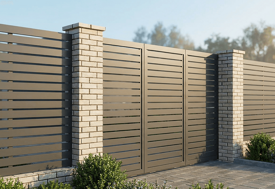 Poartă Glisantă Articulată  Profile Orizontale — Anthracite grey, Chocolate brown, Stone grey