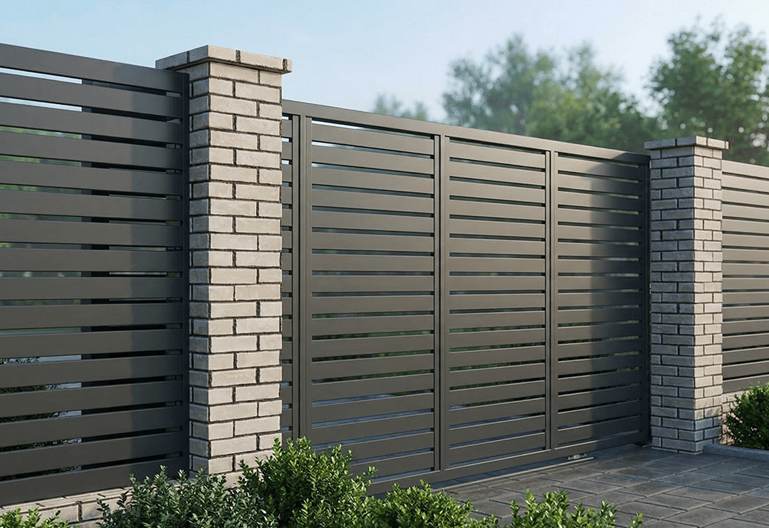 Poartă Glisantă Profile Orizontale — Anthracite grey, Chocolate brown, Stone grey