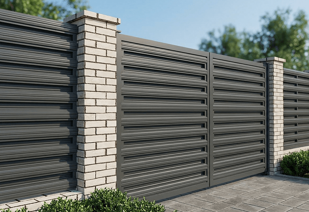 Poartă Batantă Șipcă Orizontală — Chocolate brown, Anthracite grey, Stone grey