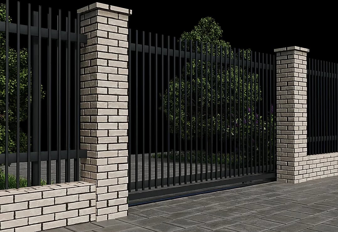 Poartă Glisantă Profile Verticale 20x20 — Jet black, Stone grey, Basalt grey