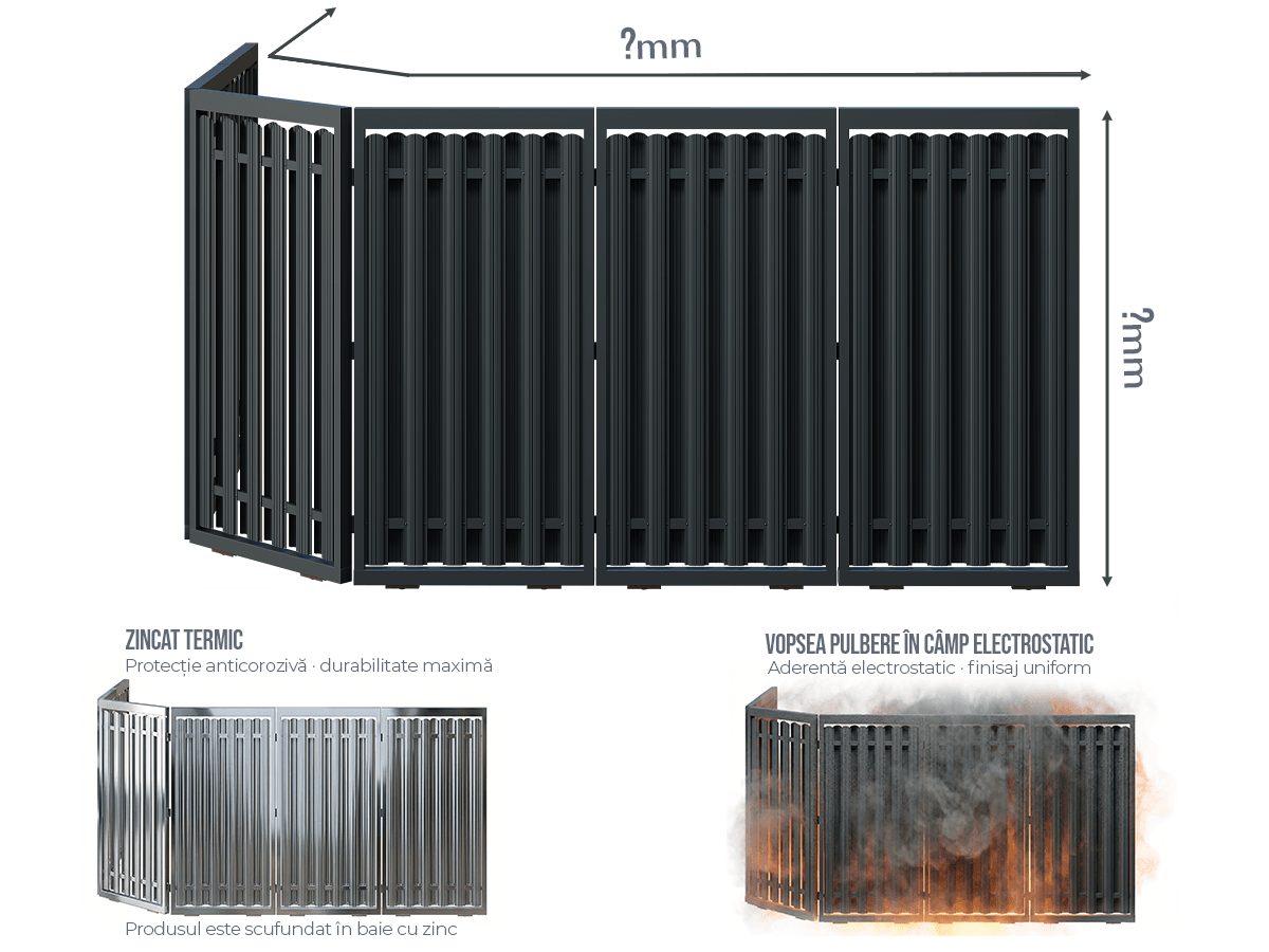 Poartă Glisantă Articulată Șipcă - Poartă Glisantă Articulată Șipcă la COMANDĂ