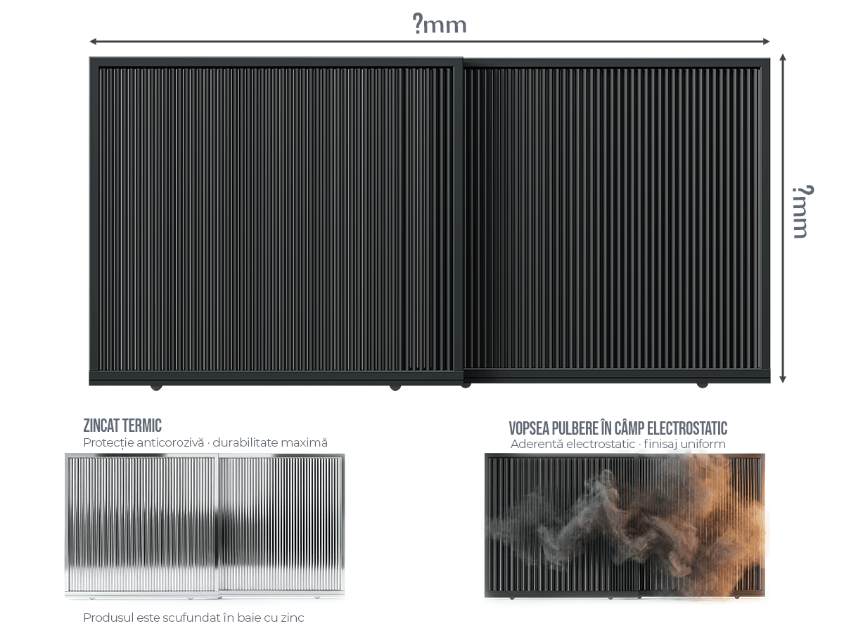Poartă Glisantă Telescopică Profile Verticale INSIDE U-45 - Poartă Glisantă Telescopică Profile Verticale INSIDE U-45 la COMANDĂ