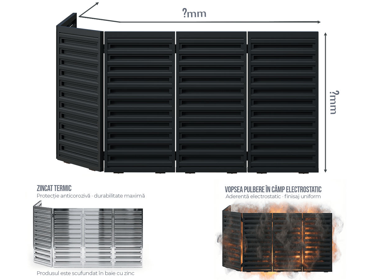 Poartă Glisantă Articulată Șipcă Orizontală - Poartă Glisantă Articulată Șipcă Orizontală la COMANDĂ