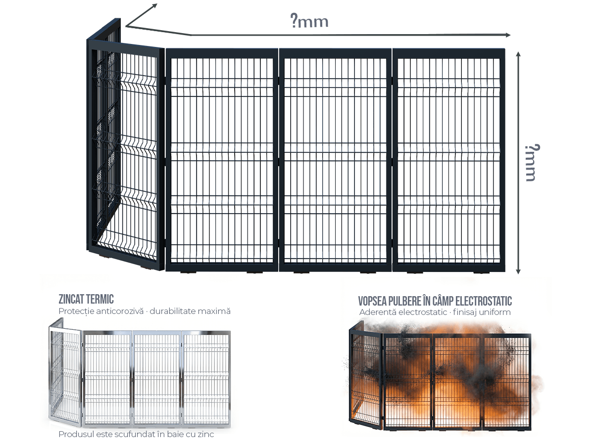 Poartă Glisantă Articulată Plasă Bordurata - Poartă Glisantă Articulată Plasă Bordurata la COMANDĂ
