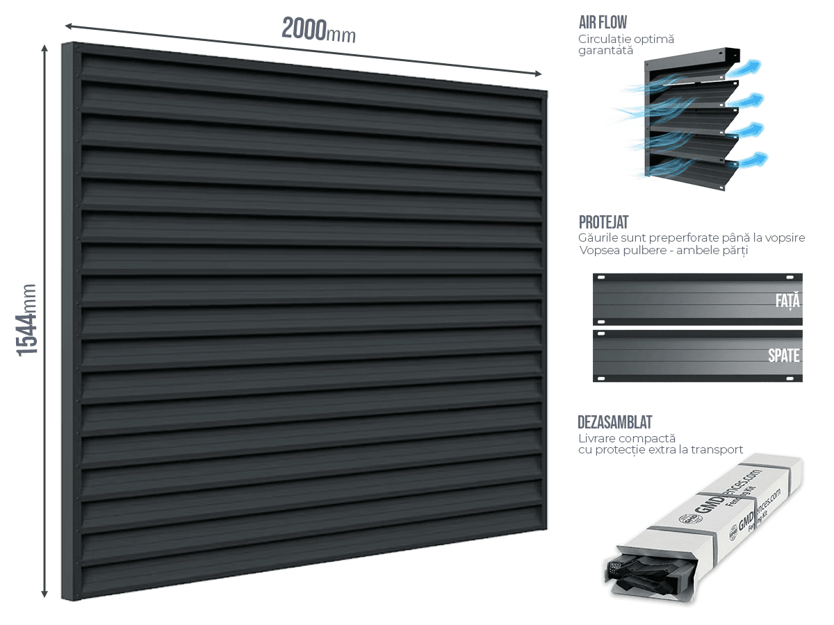 Gard Jaluze 0.7mm — Gard Jaluze Pas 90 Anthracite grey