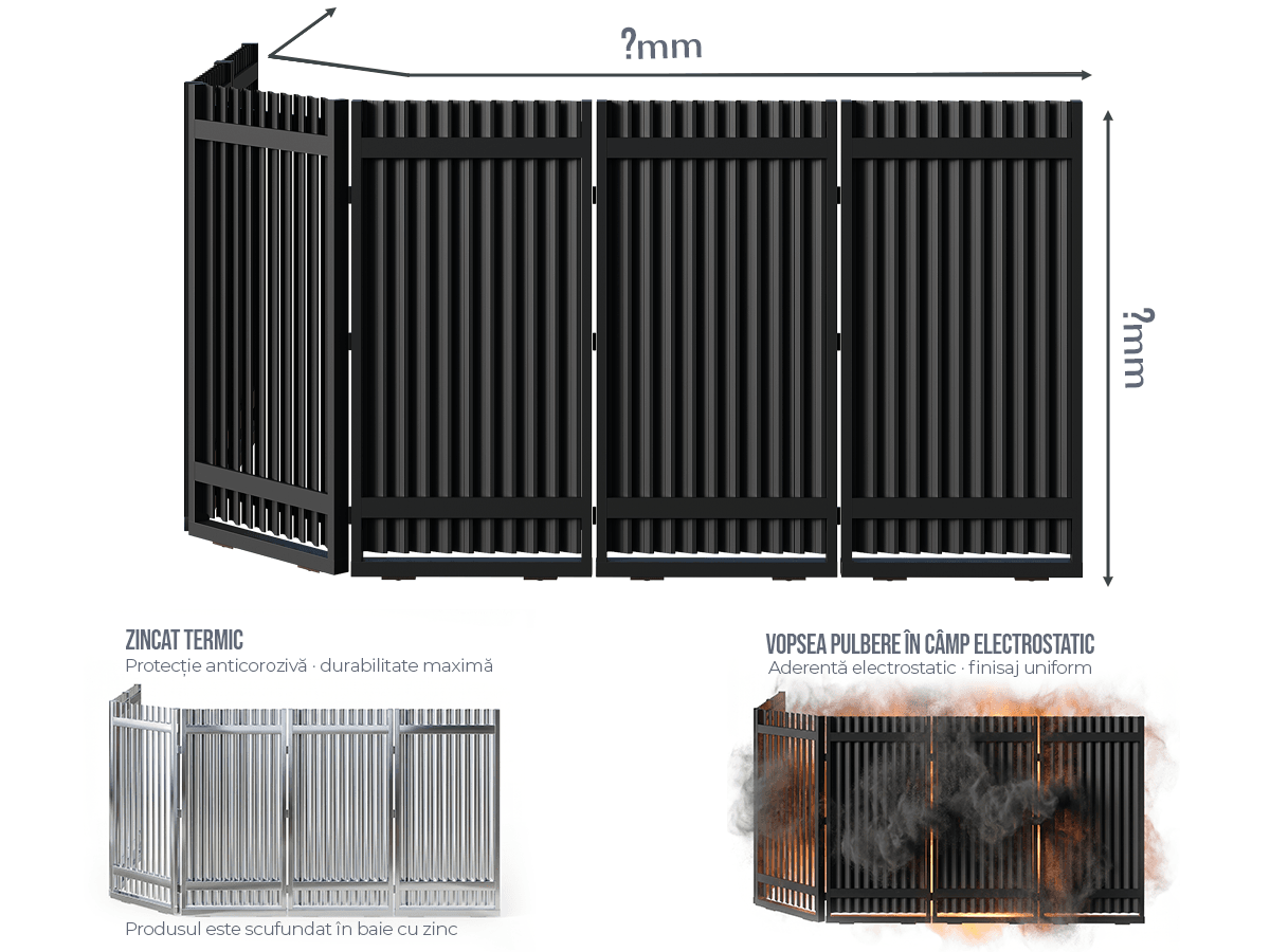 Poartă Glisantă Articulată Jaluze Verticale - Poartă Glisantă Articulată Jaluze Verticale la COMANDĂ