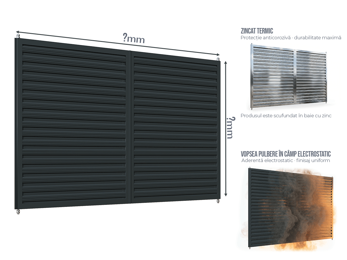 Poartă Batantă Șipcă Orizontală - Poarta Batanta Șipcă Orizontală la COMANDĂ
