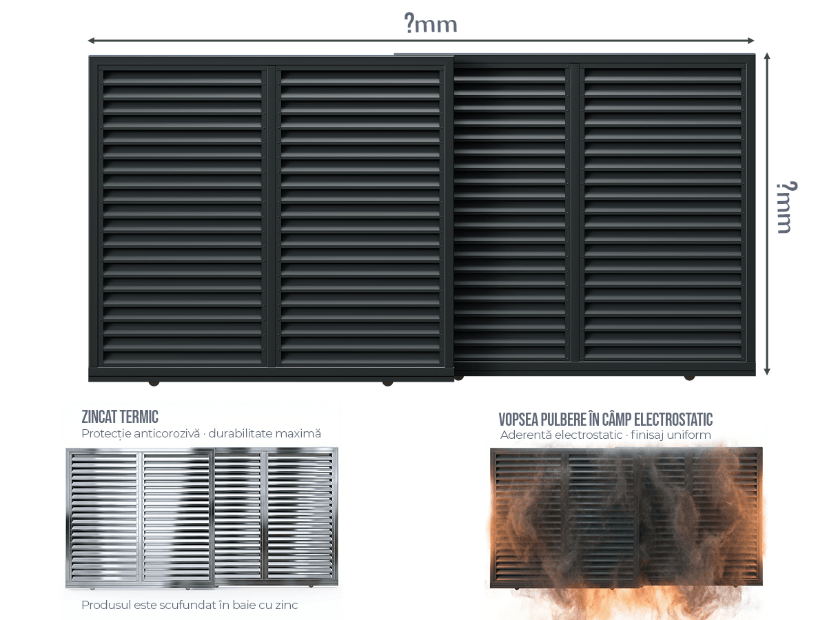 Poartă Glisantă Telescopică Jaluze - Poartă Glisantă Telescopică Jaluze la COMANDĂ