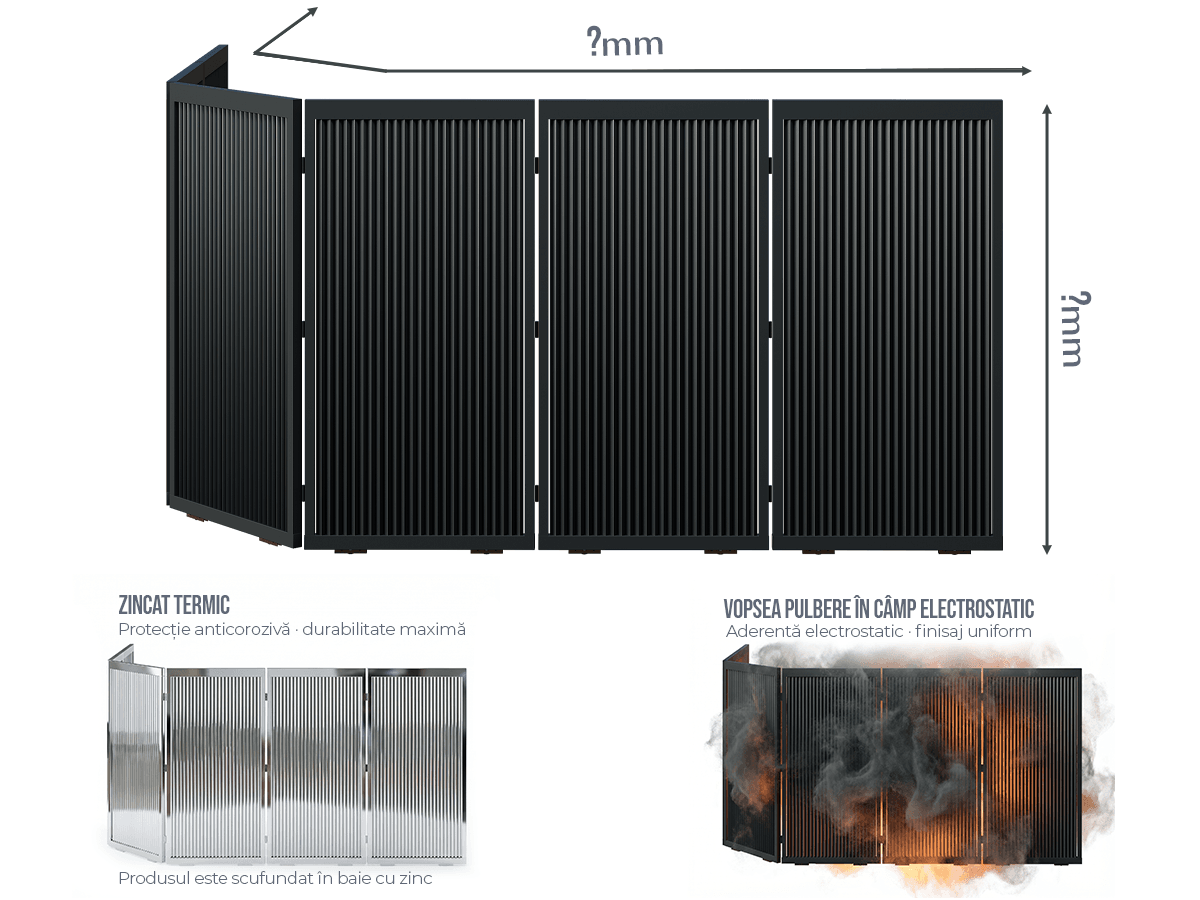 Poartă Glisantă Articulată Profile Verticale INSIDE U-45 - Poartă Glisantă Articulată Profile Verticale INSIDE U-45 la COMANDĂ