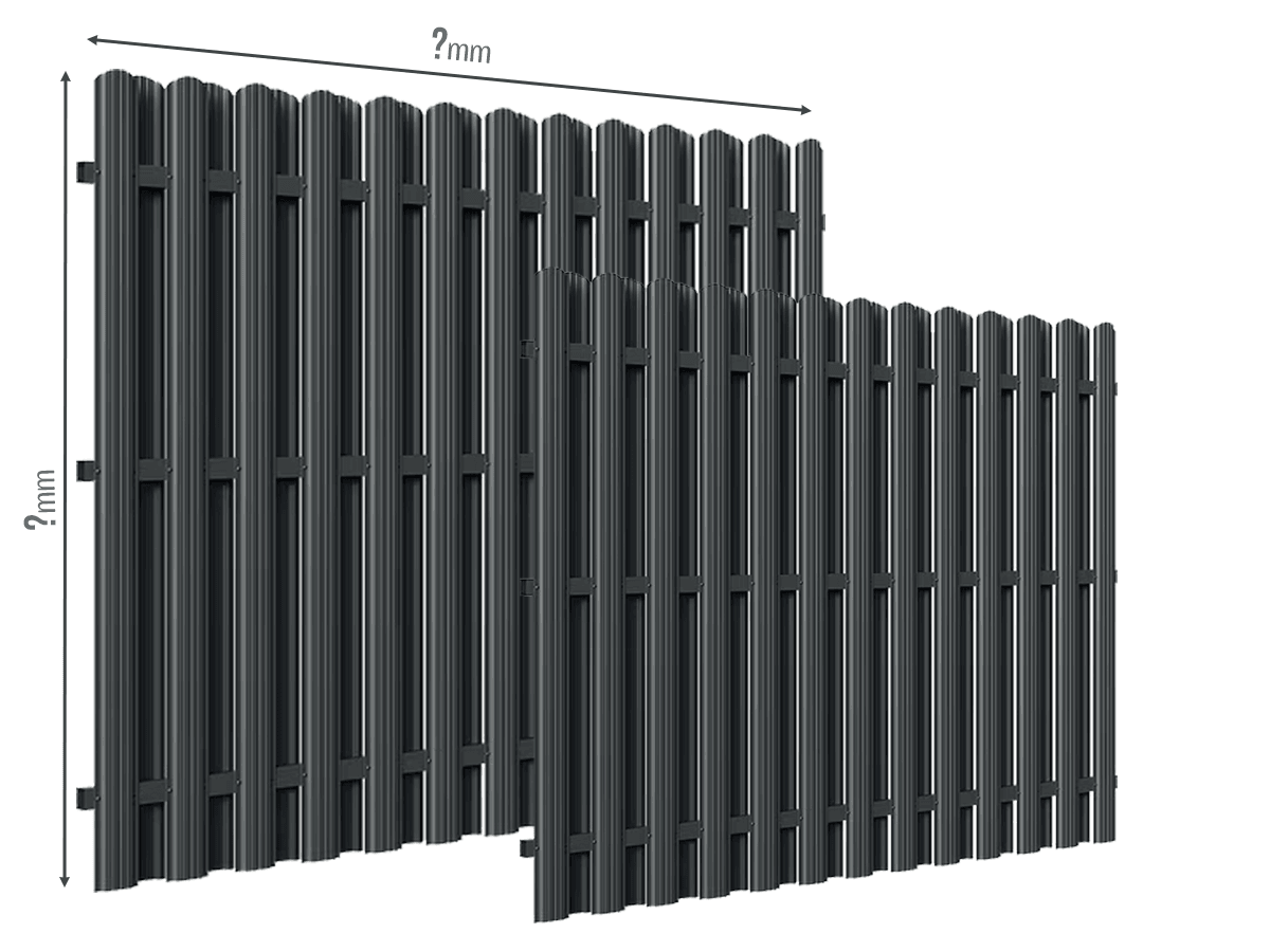 Gard Sipca Dublu — Dimensiuni la COMANDA Stone grey