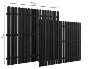 Gard Sipca — Dimensiuni la COMANDA Stone grey