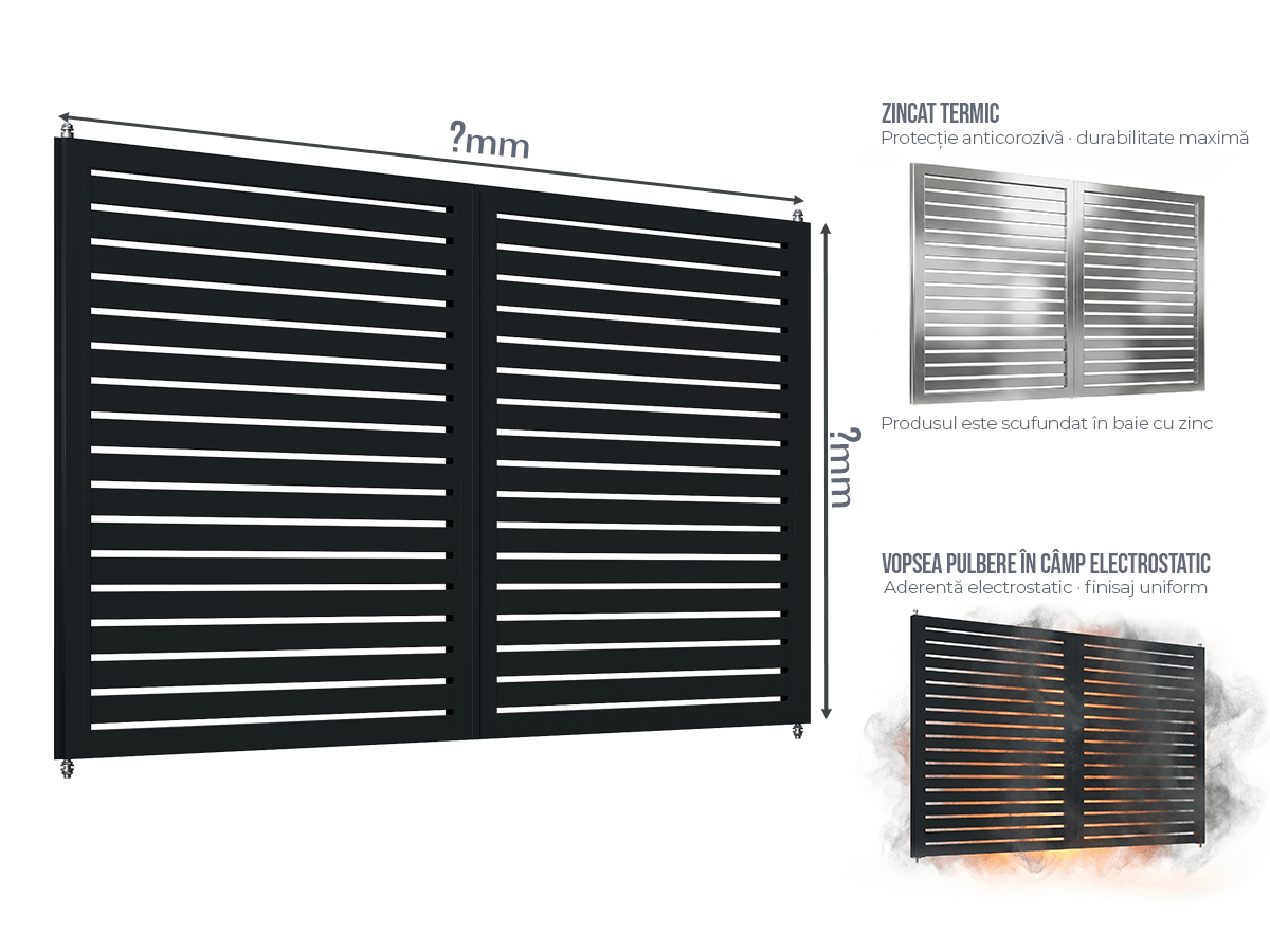 Poartă Batantă Profile Orizontale - Poarta Batanta Profile Orizontale la COMANDĂ