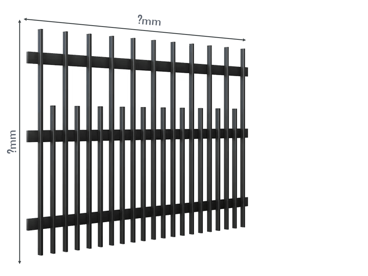 Gard Profilat Verical 40x20 PAS 180/80 - Dimensiuni la COMANDA