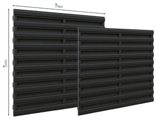 Gard Sipca Orizontal Dublu — Dimensiuni la COMANDA Stone grey