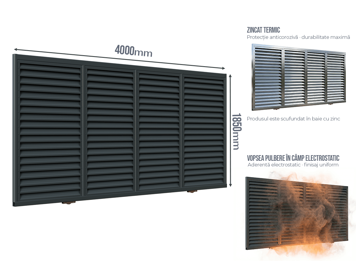 Poartă Glisantă Jaluze - Poartă Glisantă Jaluze fără stîlpi