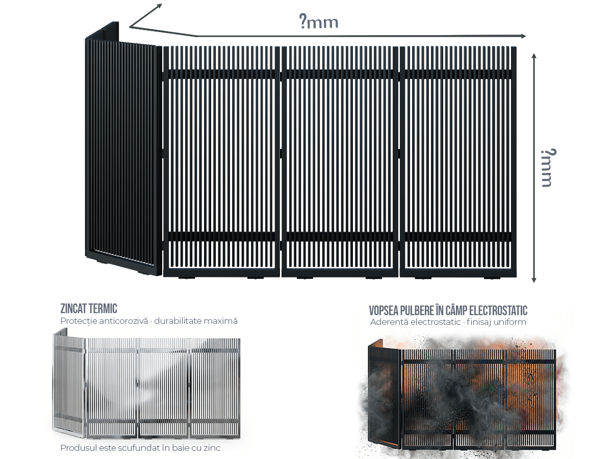 Poartă Glisantă Articulată Profile Verticale 40x20 - Poartă Glisantă Articulată Profile Verticale 40x20 la COMANDĂ