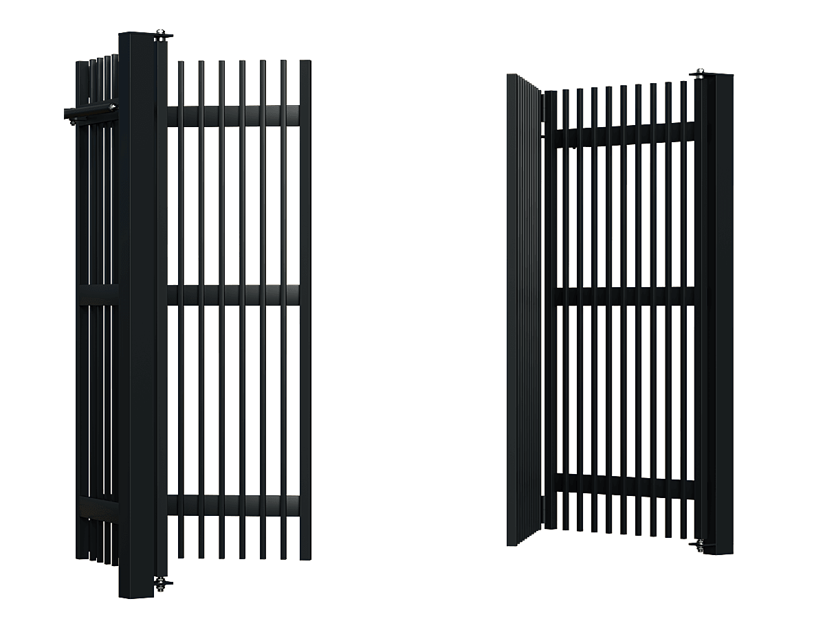 Poartă Bi-Folding Profile Verticale 20x20 - Poartă Bi-Folding Profile Verticale 20x20 la COMANDĂ