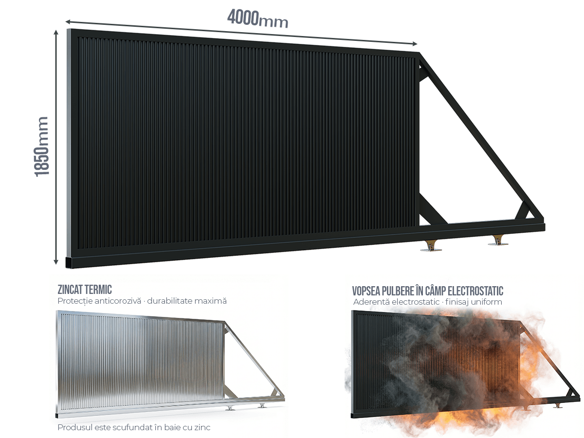 Poarta Autoportantă Profile Verticale INSIDE - Poarta Autoportantă Profile Verticale INSIDE