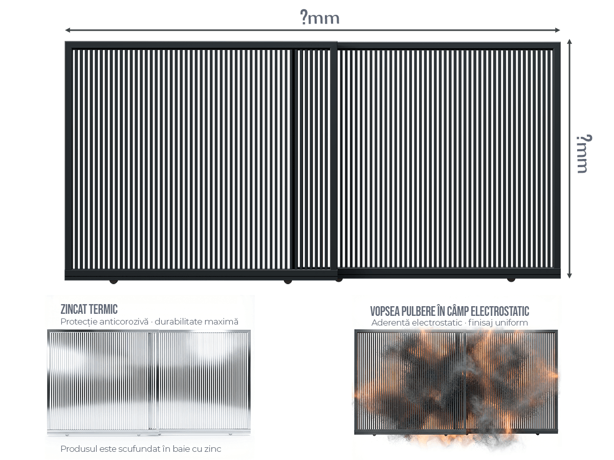 Poartă Glisantă Telescopică Profile Verticale INSIDE - Poartă Glisantă Telescopică Profile Verticale INSIDE la COMANDĂ