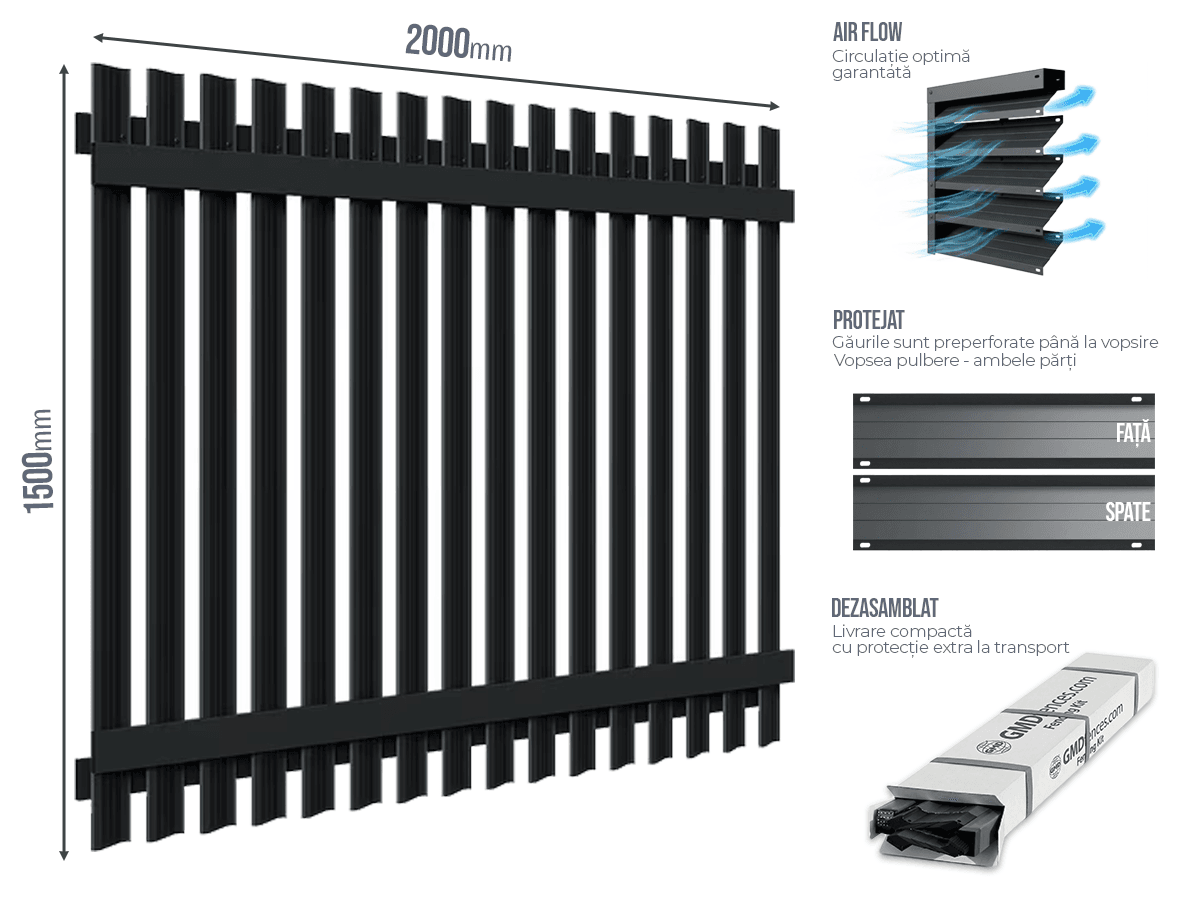 Gard Jaluze Vertical - Gard Jaluze Vertical Pas 130