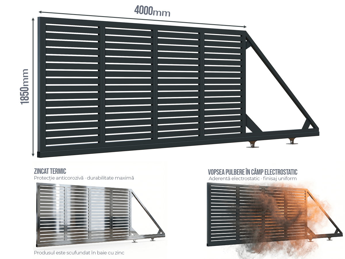 Poartă Autoportantă Profile Orizontale - Poartă Autoportantă Profile Orizontale