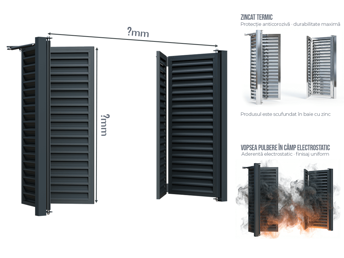Poartă Bi-Folding Jaluze - Poartă Bi-Folding Jaluze la COMANDĂ