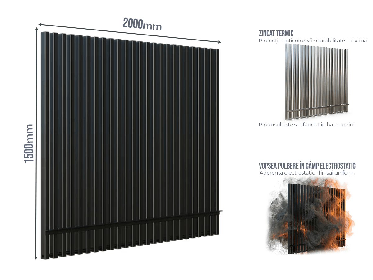 Gard Profilat LUX 60X40 - Gard Profilat LUX 60X40 PAS 60