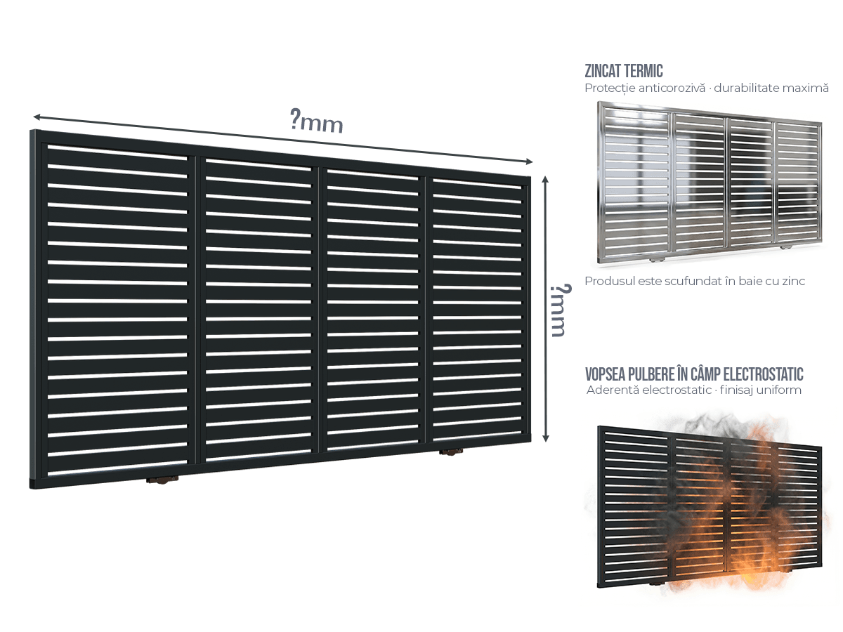 Poartă Glisantă Profile Orizontale - Poartă Glisantă Profile Orizontale la COMANDĂ