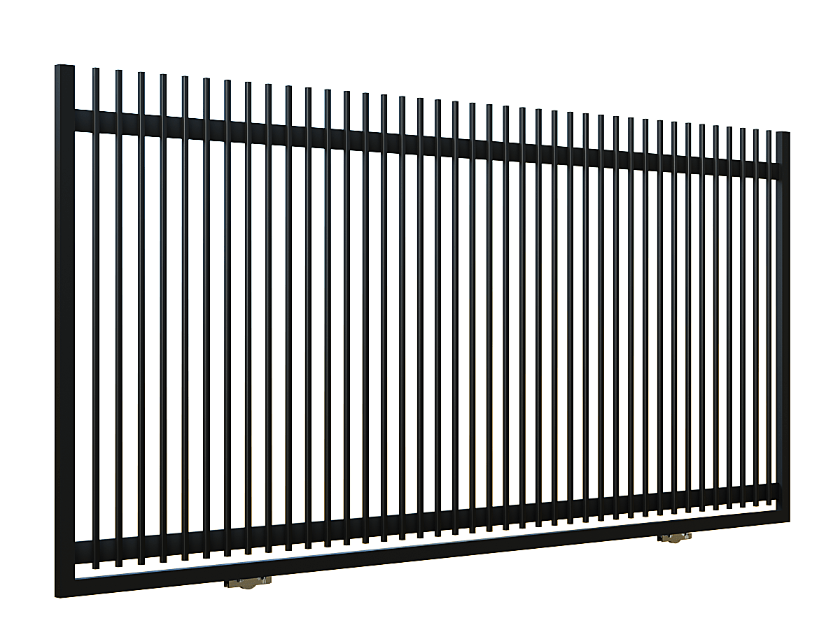Poartă Glisantă Profile Verticale 20x20 - Poartă Glisantă Profile Verticale 20x20 fără stîlpi