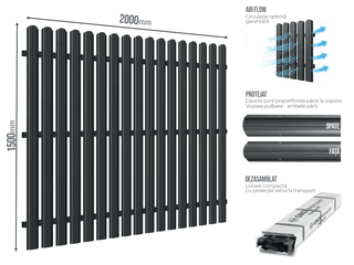 Gard Sipca — Gard Șipcă Model XL/16 Anthracite grey