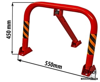 Blocator de Parcare Manual 450x550 mm — Blocator de parcare manual 450x550 mm Signal red